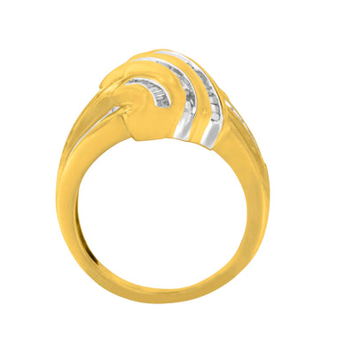 10K Yellow Gold Diamond Bypass Ring (1.0 cttw, H-I Color, I2-I3 Clarity) - 0