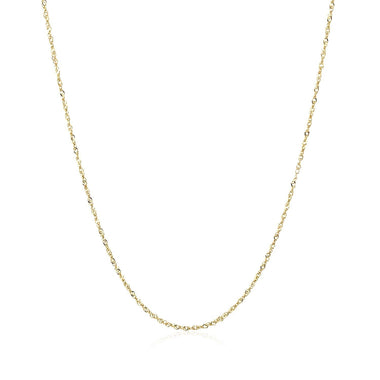 14k Yellow Gold Singapore Chain 0.8mm - 0