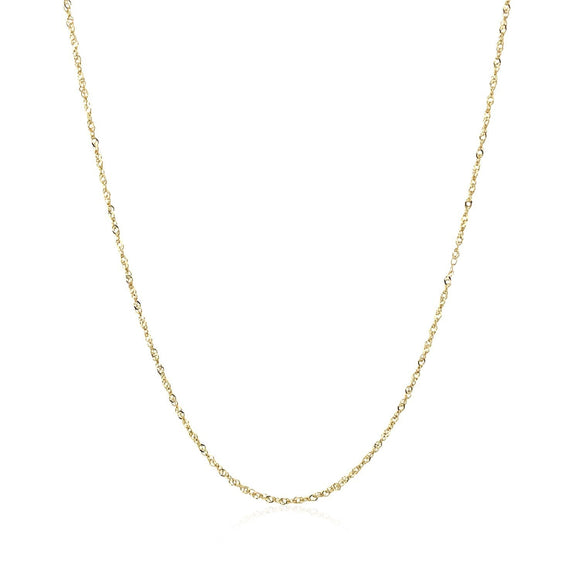 14k Yellow Gold Singapore Chain 0.8mm
