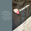 Deluxe Motorcycle Cover with Back Rack Trunk Pouch (L) Black-4