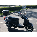 Deluxe Motorcycle Cover with Back Rack Trunk Pouch (L) Black-9