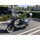 Deluxe Motorcycle Cover with Back Rack Trunk Pouch (L) Black-8