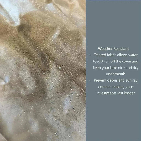 Deluxe Motorcycle Cover with Back Rack Trunk Pouch (L) Black