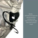 Deluxe Motorcycle Cover with Back Rack Trunk Pouch (L) Black-5