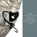 Deluxe Motorcycle Cover with Back Rack Trunk Pouch (XL) Black-5