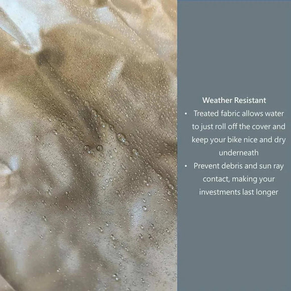 Deluxe Motorcycle Cover with Back Rack Trunk Pouch (XL) Black