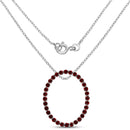 3.52 Carat Genuine Garnet .925 Sterling Silver Pendant-2