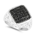 0.54 Carat Genuine Black Diamond .925 Sterling Silver Ring-2