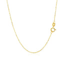 14k Yellow Gold Necklace with Eight Pointed Star and Beads-3