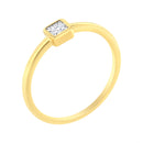 14K Yellow Gold Plated .925 Sterling Silver 1/20 cttw Miracle Set Diamond Promise Ring (J-K Color, I1-I2 Clarity) - Size 6-1