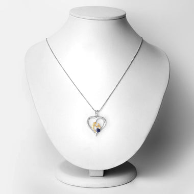 0.50 Carat Genuine Blue Sapphire .925 Sterling Silver Pendant - 0