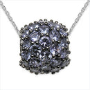 3.08 Carat Genuine Tanzanite .925 Sterling Silver Pendant-1