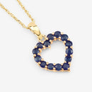 0.64 Carat Genuine Blue Sapphire 10K Yellow Gold  Pendant-4