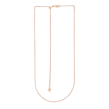 14k Rose Gold Adjustable Wheat Chain (1.00 mm) - 0