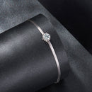 925 Sterling Silver Moissanite 0.50 Carat Bracelet with Pavé Setting and White Gold Plating for Women-2