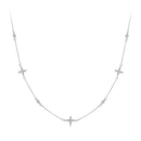 925 Sterling Silver White Gold Plated CZ Pendant Necklace for Women-1
