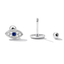 925 Sterling Silver & Pavé Setting CZ Earrings-3