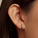 925 Sterling Silver Earrings with Pavé Setting CZ-7