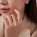925 Sterling Silver Ring with Pavé Setting CZ, 0.6 cm Width, Style E for Women-7