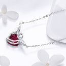 925 Sterling Silver Adjustable Necklace 37-45cm with 1.4*2cm Pendant for Women-5