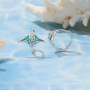 925 Sterling Silver Earrings with Transparent Glass, Enamel, White Gold Plated, 1.3x1.5cm for Women-2