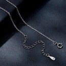 925 Sterling Silver Plated Platinum Moissanite Necklace 39+5cm for Women-6