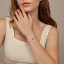 925 Sterling Silver Aquamarine Bracelet for Women-7