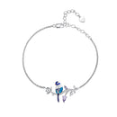 925 Sterling Silver Enamel Bracelet with Pavé Setting CZ-1