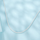 925 Sterling Silver White Gold Plated Necklace with Quality Shell Pearl for Women-5