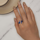 925 Sterling Silver Enamel Ring Size 9.0 for Women-6