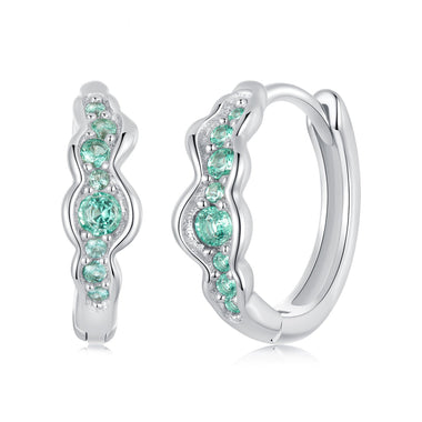925 Sterling Silver Pave Setting CZ Earrings for Women - 0
