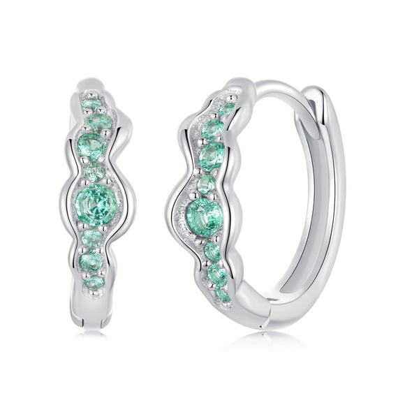 925 Sterling Silver Pave Setting CZ Earrings for Women