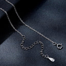 925 Sterling Silver Moissanite Necklace 39cm+5cm Length for Women-5