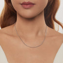 925 Sterling Silver White Gold Plated 40+5cm Necklace for Women-7