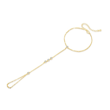 925 Sterling Silver White Gold Plated Adjustable Bracelet for Women - 0