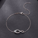 925 Sterling Silver Moissanite Pavé Bracelet for Women - 21cm, White Gold Plated, CZ-3
