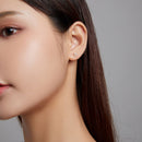 925 Sterling Silver & Plated Gold CZ Earrings for Women-7