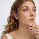 925 Sterling Silver Earrings with Plated White Gold and CZ-7