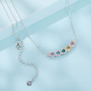 925 Sterling Silver White Gold Plated 40+5cm Necklace with Pavé Setting CZ for Women-4