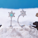 925 Sterling Silver Earrings with Transparent Glass for Women-5