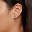 S925 Sterling Silver 40mm Pavé CZ Earrings-6