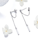 S925 Sterling Silver Plated Platinum Earrings for Women-5