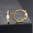 925 Sterling Silver Moissanite and Opal White Gold Plated Earrings for Women-6