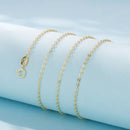 925 Sterling Silver + Plated White Gold Necklace 40cm for Women-4