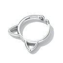 925 Sterling Silver Oxidized Paw Design Ring-5
