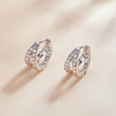S925 Sterling Silver Earrings with Pavé Setting CZ, 1.1*0.6cm, for Women-3