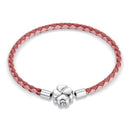 925 Sterling Silver Oxidized Leather Bracelet 17cm for Men-1