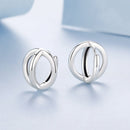 925 Sterling Silver Earrings - Oxidized Silver Finish, 1.3cm for Women-3