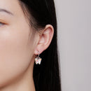 925 Sterling Silver Earrings with Resin, 23x13mm, Plated Platinum for Women-7
