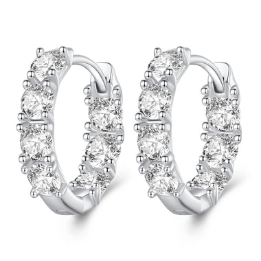 925 Sterling Silver Earrings with Pavé Setting CZ for Women